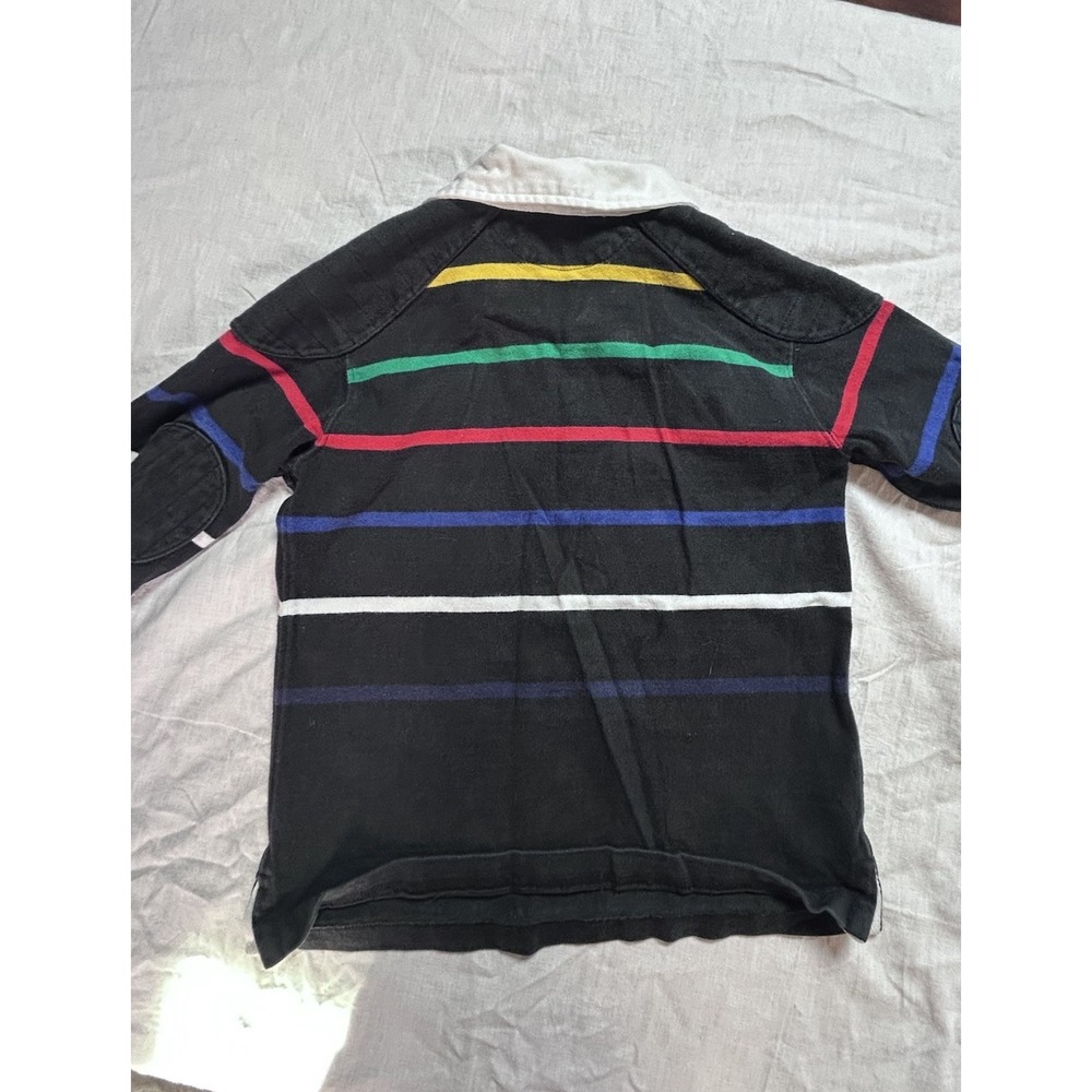 Polo Ralph Lauren Boy's Cotton Rugby Polo Shirt Size 5 Preppy Academia Stripe - Picture 2 of 8